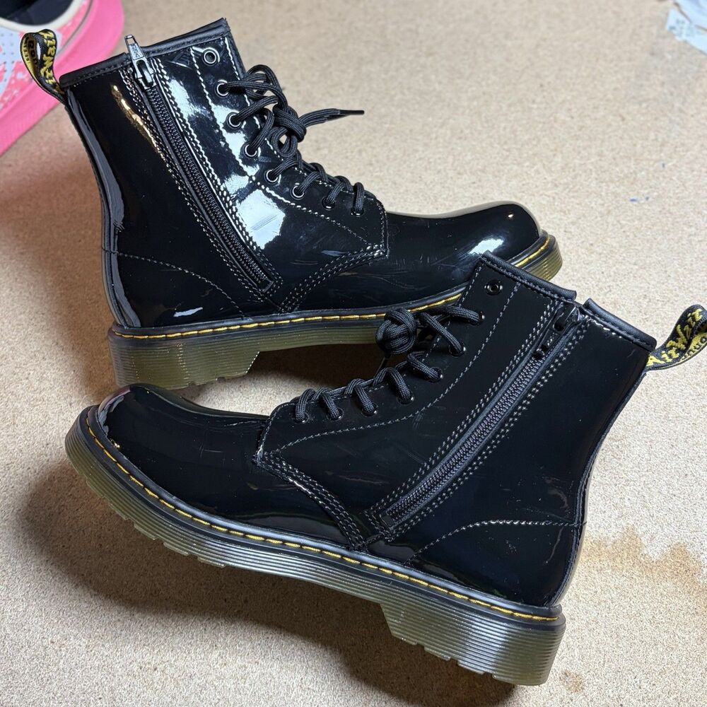 Dr. Martens 1460’s Slip Resistant Leather Lace Up Combat Boots Black Men's US 5 - Picture 3 of 6